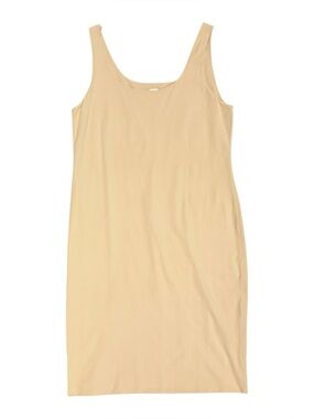 Peruvian Connection Women’s Pima Cotton Spandex Neutral Beige Sleeveless Dress L